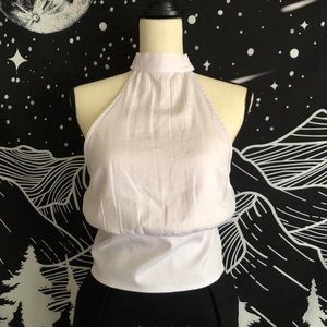 Pale lilac halter crop top